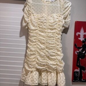 Endless Rose Cream and Gold Mini Dress